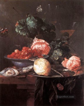 Naturaleza muerta clásica Painting - Naturaleza muerta con frutas 1652 holandés Jan Davidsz de Heem